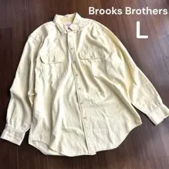 【Brooks Brothers】ダブルポケット ワークシャツ L イエロー