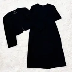 美品 MENOD ブラックフォーマルワンピーススーツ 13号 喪服 東京イギン