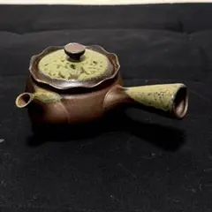 急須 萬古焼（ばんこやき）骨董品 茶道具 アンティーク 茶器 彫刻 骨董