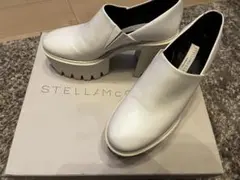 STELLA McCARTNEY ホワイトプラットフォームヒール　着画あり