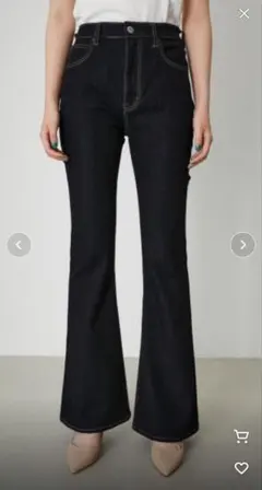 新品 AZUL BY MOUSSY アズール アパーフェクトデニムフレアⅡパンツ