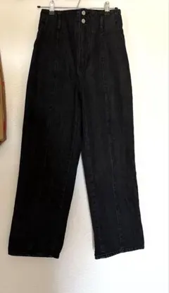 ブラックデニムパンツ　 Sサイズ　ハニーズ