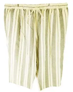 KJC1662◇新品 イージークロップドパンツ ストライプ柄 8Lサイズ