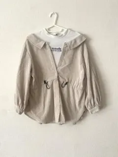 ピンクラテ　レイヤードトップス　S