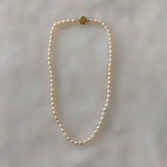 ぺ*こ様 ホワイト(イエロー) 淡水パール ネックレス 約42cm 金色留め具