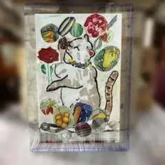 ハンドメイド アート 絵画 猫 コラージュ