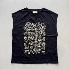 《Cotelac》コテラック ボタニカル柄ノースリーブTシャツ (mt158)