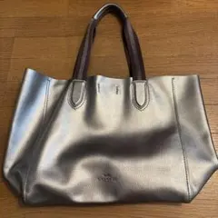 みーみ様専用ページ COACH シルバー ブラウン レザー ショルダーバッグ