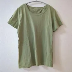 【フォロー割5%オフ❗️】Tシャツ　半袖　夏　クルーネック　無地　薄手　緑