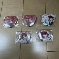 すとぷり　莉犬君ハート型缶バッジ 5個セット