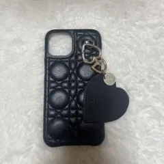 ブラック キルティング iPhoneケース