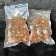 カン付き アクリルビーズ オレンジ