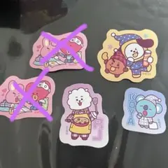 BT21 ダイカットステッカー付き　スナック　ステッカー　3枚セットのサムネイル