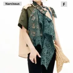 【美品】Narcissus ナルシス アシンメトリー ドッキング レースブラウスのサムネイル