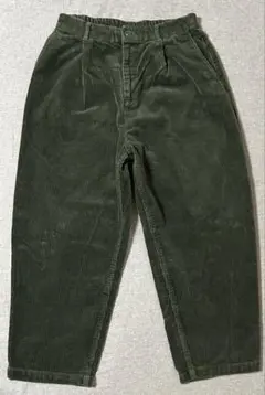 FREAK’S STORE オリーブグリーン コーデュロイ タックワイドパンツ