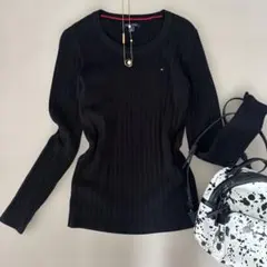✴︎美品✴︎TOMMY HILFIGER トミー クルーネックセーター　ブラック　M