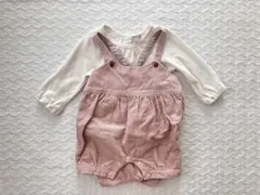 〈着画有〉petit main プティマイン　ジャンスカ　ロンパース　80cm