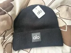 Last新品未使用alo yoga black 黒　ビーニー　ニット帽　ハット