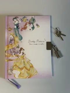 Disney ディズニープリンセス 鍵付きノート メモ帳