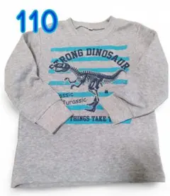 恐竜プリント 長袖トレーナー 110cm