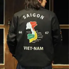スーベニアジャケット ベトジャン60s70s 復刻 虎と福の刺繍 黒M - メルカリ