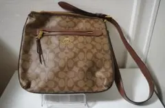 COACH ショルダーバッグ ブラウン ロゴプリント