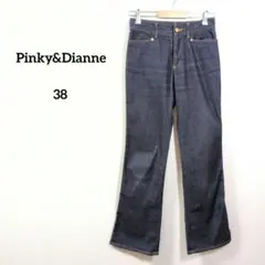 Pinky&Dianne デニムパンツ38 ネイビー フレア美脚のサムネイル