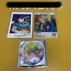 あんスタ　旧fine 缶バッチ&エモカ&ぱしゃっつ　巴日和　漣ジュン　乱凪砂