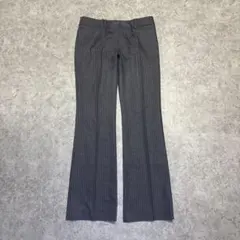 PREMISE FOR theory luxe グレー ストライプ ワイドパンツ - メルカリ