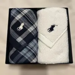 Ralph Lauren タオルセット ネイビー・ホワイト