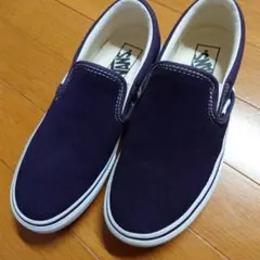 vans 　ヴァンズ　スリッポン　スエード　ネイビー　24.5