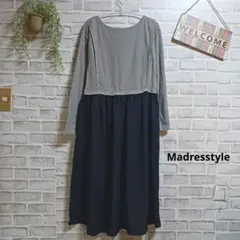 切り替えワンピース マタニティワンピ 美品 ストレッチ 大人可愛い ゆったり M