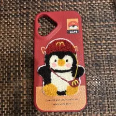 ペンギン刺繍 iPhone17promax用ケース