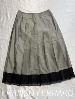 【FRANCO FERRARO】　膝丈スカート　バイカラー　美品のサムネイル