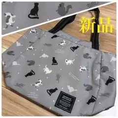 新品❣️MARCHE AMUSANT　保冷保温　エコバッグ　ねこ柄　18L