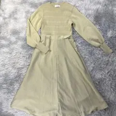 OPAQUE.CLIP ドッキング フレア ニットワンピース フリーサイズ