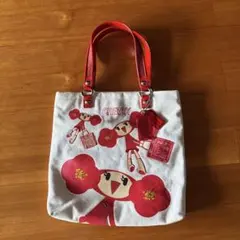 COACH POPPY トートバッグ ホワイト/レッド