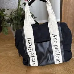 トートバッグ 黒/白　収納多