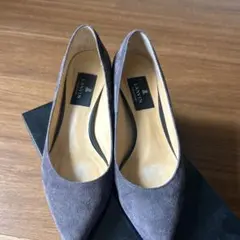 LANVIN COLLECTION グレー ポインテッドトゥパンプス