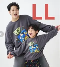 しまむら Link@ リトシー ミッキー トレーナー グレー　ディズニー LL