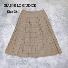 通勤・お出かけに GIANNI LO GIUDICE 上品フレアスカート 36