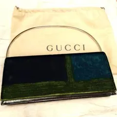 オールドグッチ GUCCI オーストリッチ製クラッチバッグ ワインレッド 