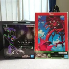 1番くじA賞エヴァンゲリオン初号機フィギュア＋E賞弐号機描き下ろしイラストボード