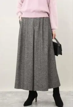 MK ミッシェルクラン 【ビジネス/洗える】 2タック ツイードワイドパンツ