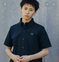 極美品』FRED PERRY別注Ray BEAMS リブカラーシャツ ネイビー - メルカリ