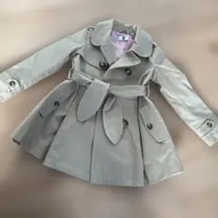 ユニクロ　UNIQLO トレンチコート 110 ギンガムチェック　ベージュ　卒園