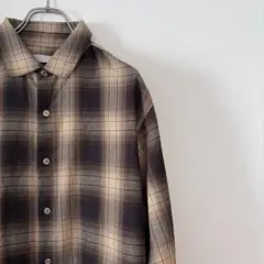 SENSE OF PLACE チェックシャツ ブラック ベージュ Mサイズ