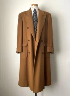 チェスターフィールドコート　ポロコート　キャメル色　日本製