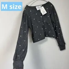 ⭐️新品⭐️ ハート　カーディガン　チャコール　カーディガン　M