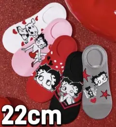 Betty Boop ベティ・ブープ ソックス 5足セット22cm
